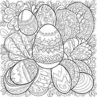 Intricate Easter Egg Patterns Coloring Page 25196-23049