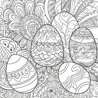 Intricate Easter Egg Patterns Coloring Page 25196-23051