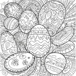 Intricate Easter Egg Patterns Coloring Page 25196-23052