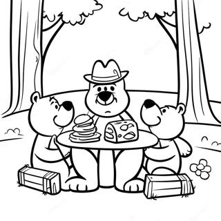 Yogi Bear Picnic Scene Coloring Page 25216-23065