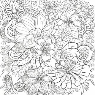 Intricate Floral Patterns Coloring Page 25256-23097