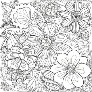 Intricate Floral Patterns Coloring Page 25256-23098