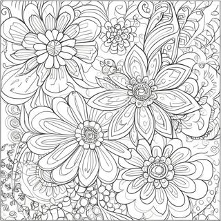 Intricate Floral Patterns Coloring Page 25256-23100