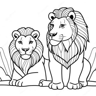 Majestic Lions Coloring Page 252-206