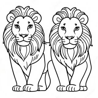 Majestic Lions Coloring Page 252-208