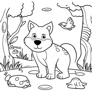 Animal Habitat Coloring Page 25305-23134