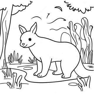 Animal Habitat Coloring Page 25305-23136