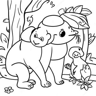 Tropical Rainforest Animal Habitat Coloring Page 25306-23137