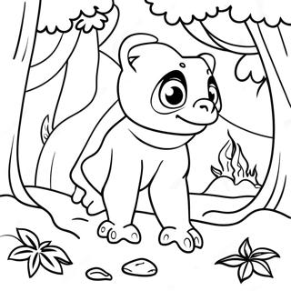 Tropical Rainforest Animal Habitat Coloring Page 25306-23139