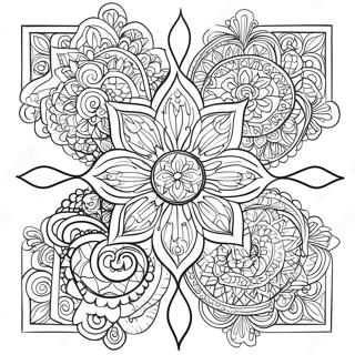 Islamic Patterns Coloring Page 2532-2067