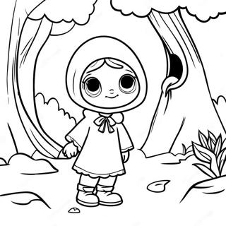 Little Red Riding Hood In The Forest Coloring Page 25336-23162