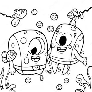 Spongebob And Patrick Underwater Adventure Coloring Page 25366-23187