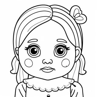 Creepy Doll Coloring Page 25385-23198