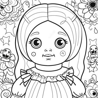 Creepy Doll Coloring Page 25385-23200