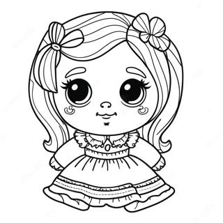 Creepy Doll Coloring Page 25385-23385