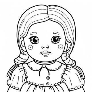 Creepy Doll Coloring Page 25385-23386