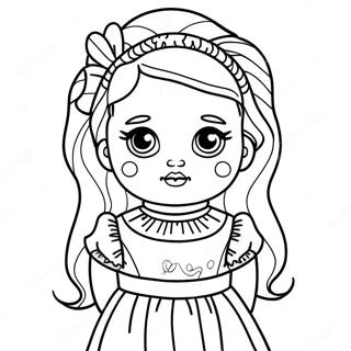 Creepy Doll Coloring Page 25385-23387