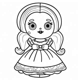 Haunted Doll With Spooky Eyes Coloring Page 25386-23201