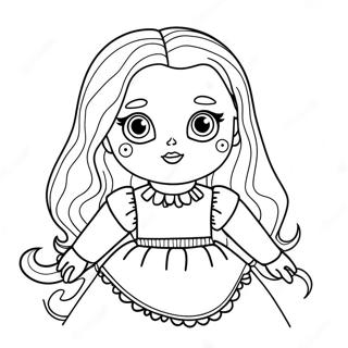 Haunted Doll With Spooky Eyes Coloring Page 25386-23202