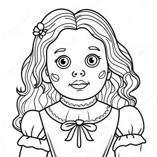 Haunted Doll With Spooky Eyes Coloring Page 25386-23203