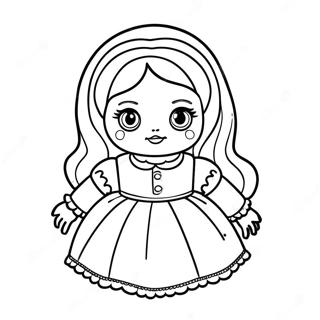 Haunted Doll With Spooky Eyes Coloring Page 25386-23204