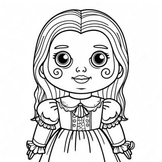 Haunted Doll With Spooky Eyes Coloring Page 25386-23390