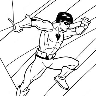 Nightwing In Action Coloring Page 25396-23398