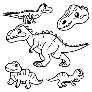 Dinosaur Fossil Coloring Page 25405-23214