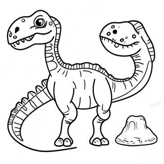 Dinosaur Fossil Coloring Page 25405-23216