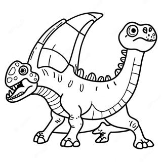 Dinosaur Fossil Coloring Page 25405-23401