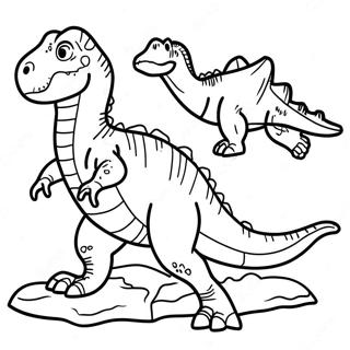 Dinosaur Fossil Coloring Page 25405-23403