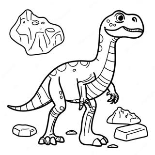 Dinosaur Fossil Coloring Page 25405-23404