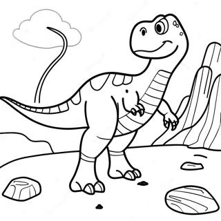 T Rex Fossil Excavation Coloring Page 25406-23220