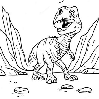 T Rex Fossil Excavation Coloring Page 25406-23405