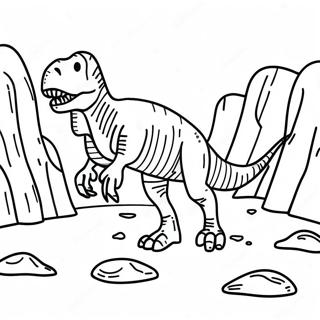 T Rex Fossil Excavation Coloring Page 25406-23406