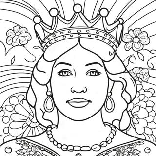 Queen With A Crown Coloring Page 25416-23226