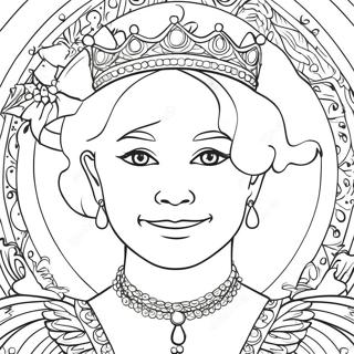 Queen With A Crown Coloring Page 25416-23227