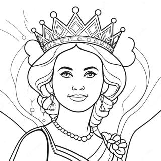 Queen With A Crown Coloring Page 25416-23228