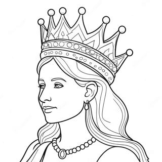 Queen With A Crown Coloring Page 25416-23413