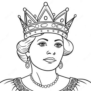 Queen With A Crown Coloring Page 25416-23415