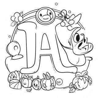 Disney Alphabet Coloring Page 25425-23232