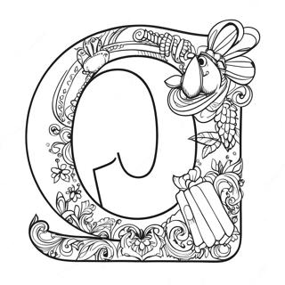 Disney Alphabet Coloring Page 25425-23418