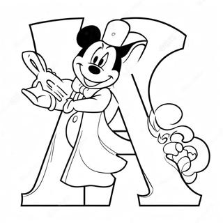 Disney Alphabet Coloring Page 25425-23419