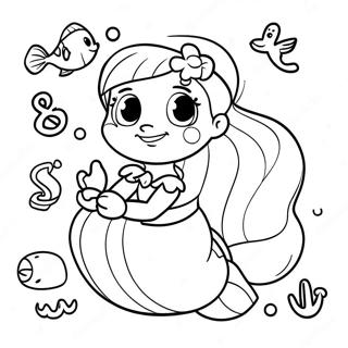 Ariel And Friends Alphabet Coloring Page 25426-23233