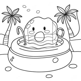 Swimming Pool Fun Coloring Page 2542-2075