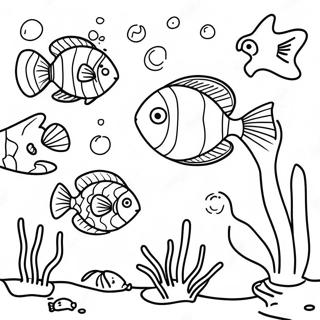 Colorful Underwater Scene Coloring Page 2543-2077