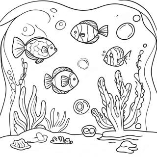 Colorful Underwater Scene Coloring Page 2543-2080