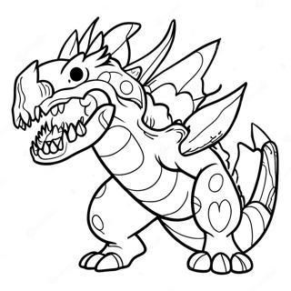 Ferocious Monster Hunter In Action Coloring Page 25456-23258