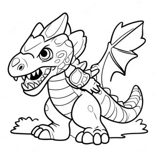 Ferocious Monster Hunter In Action Coloring Page 25456-23259