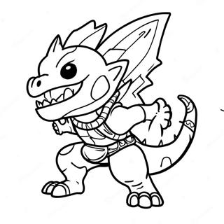 Ferocious Monster Hunter In Action Coloring Page 25456-23445